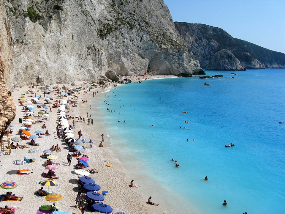 Porto Katsiki Lefkada - Umbreallas at Porto Katsiki beach