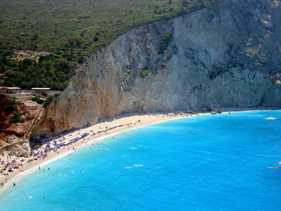 Porto Katsiki view - View of the beach from above on a beautiful sunny day