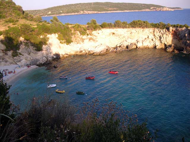 MARANTOCHORI Panoramic Image of Kastri Beach CLICK TO ENLARGE